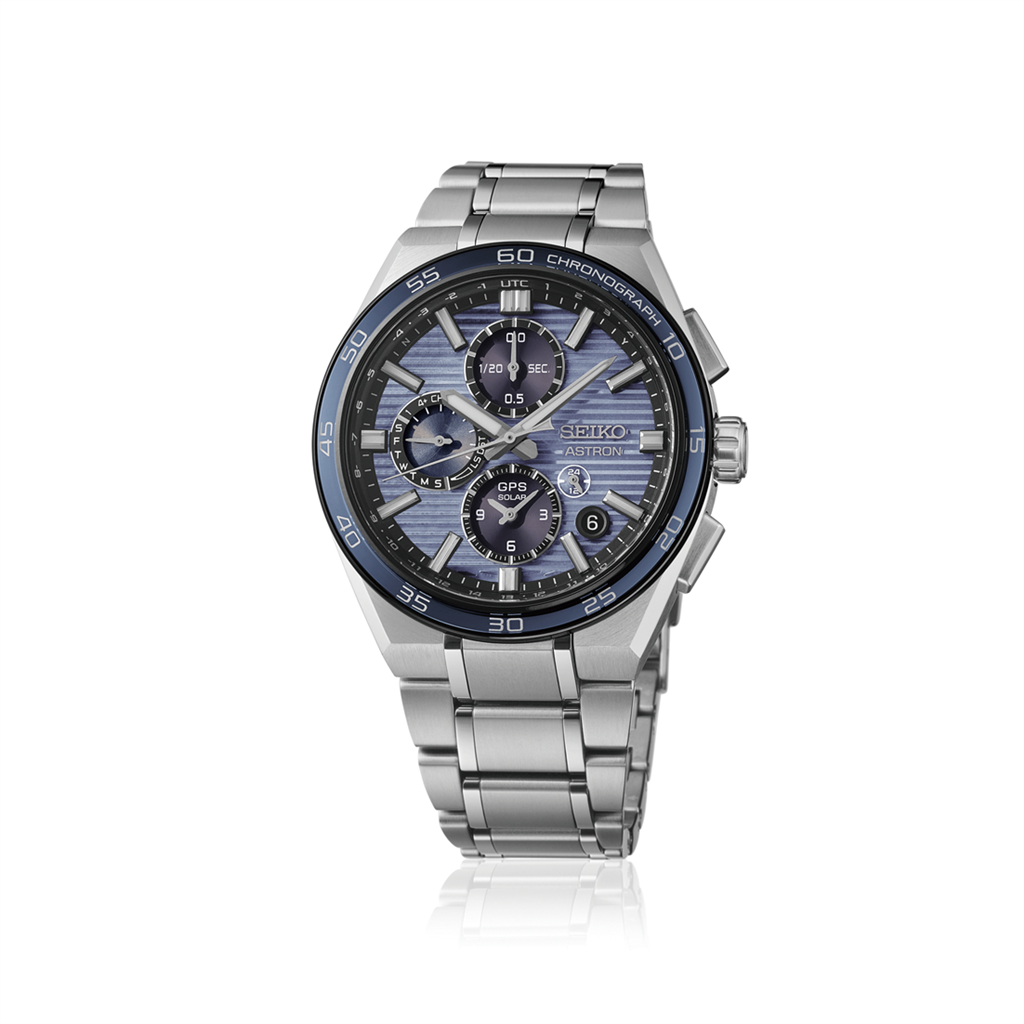 Seiko Astron GPS Solar Dual-Time Chronograph Titanium Watch – Model SSH175