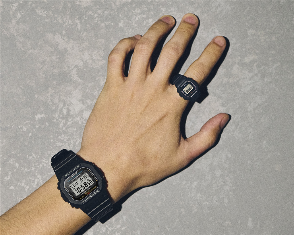 G-Shock DWN-5600-4 Nano Digital Red Resin Watch Ring