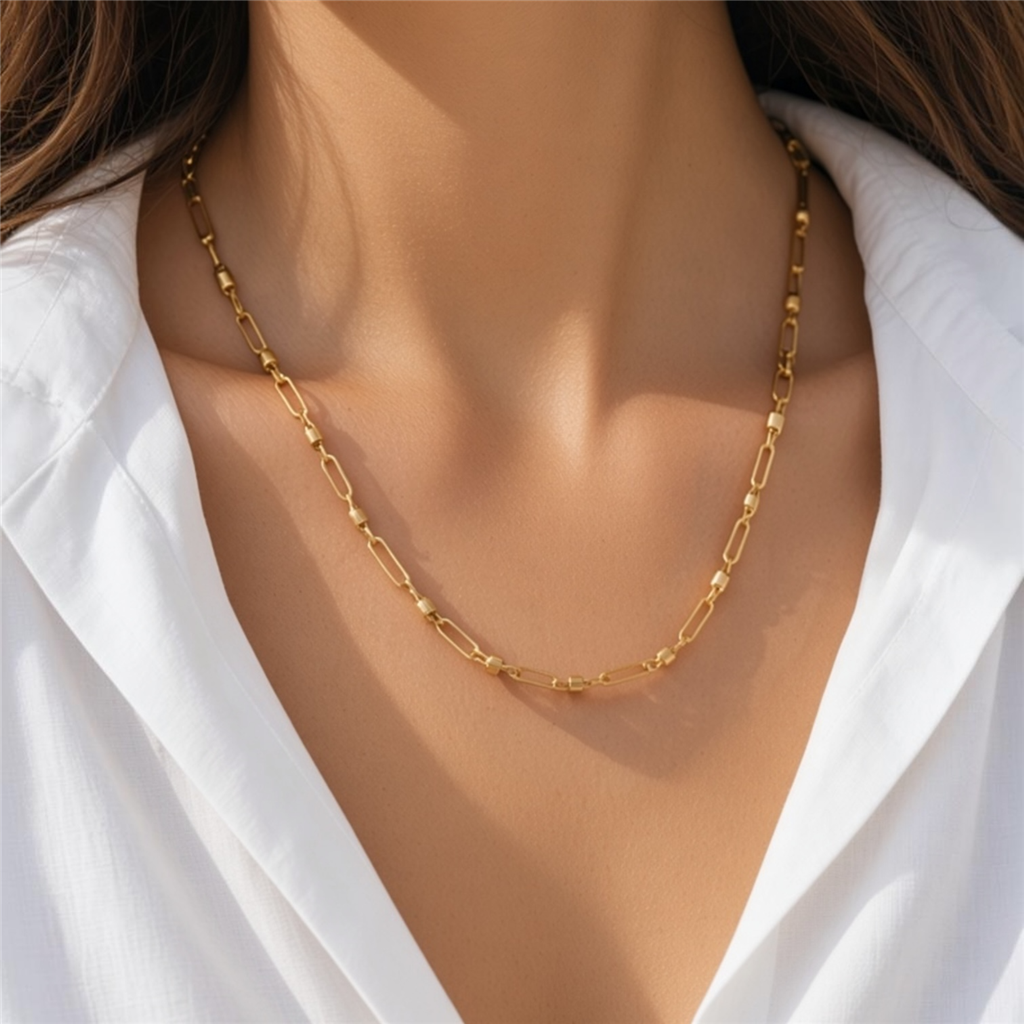 14K Yellow Gold Link Chain Necklace