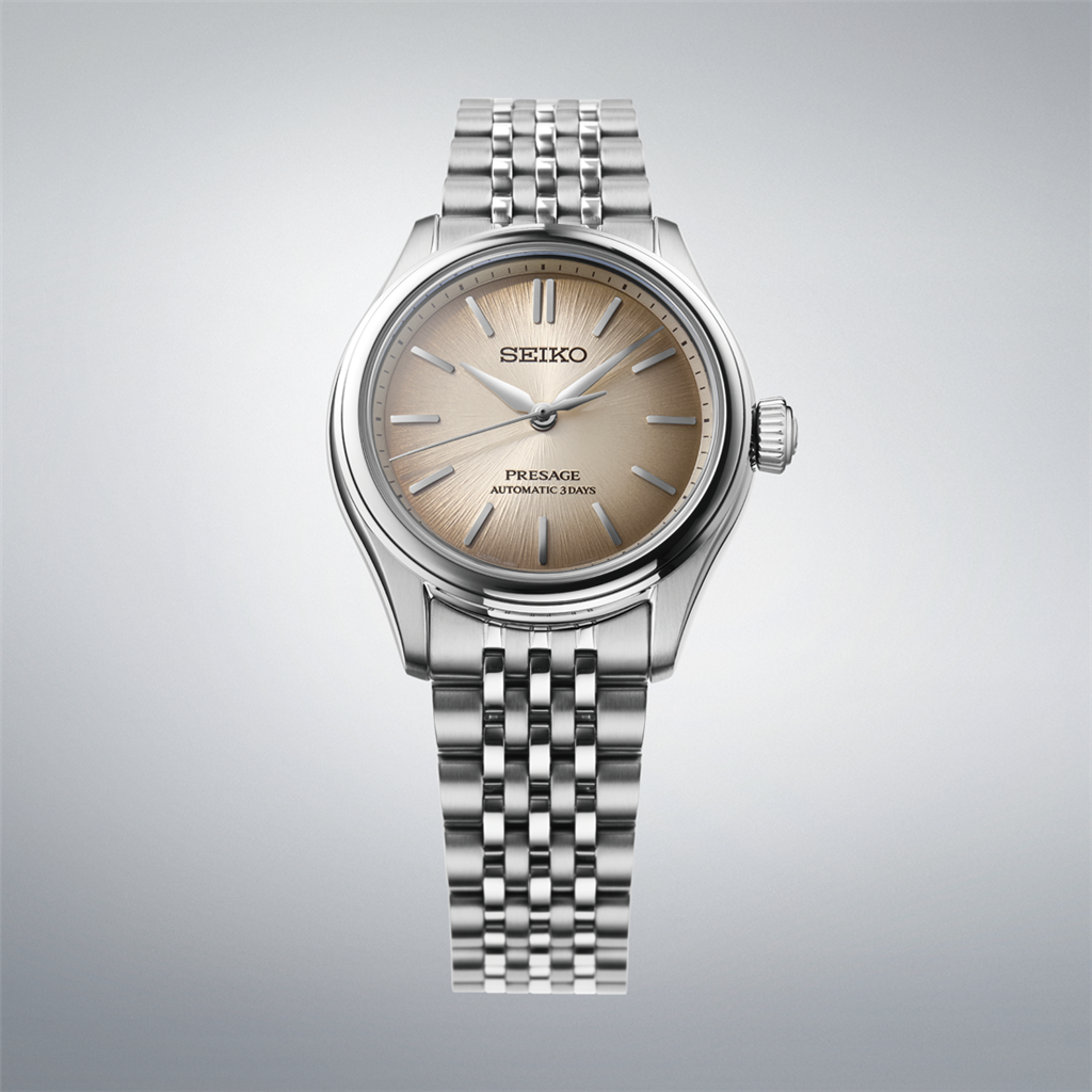 Seiko Presage Luxe Classic Series Stainless Steel Light Brown Index Dial Watch – Ref. SPB523