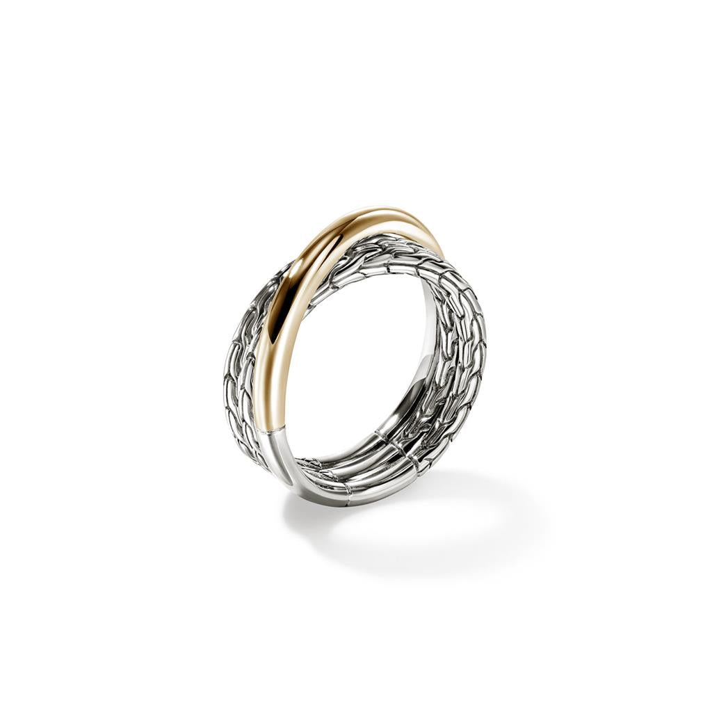 Sterling Silver & 14kt Yellow Gold Essential Crossover Ring