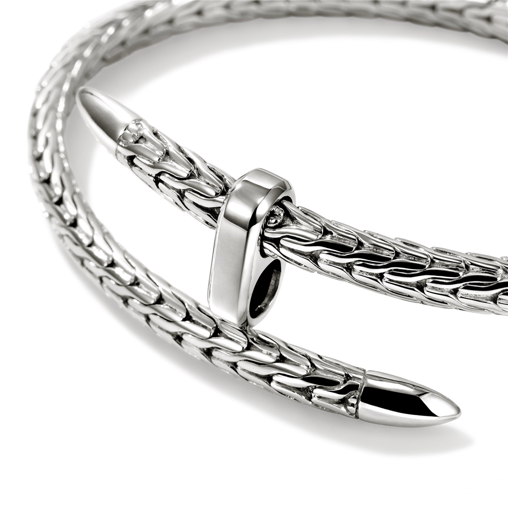 Sterling Silver 5.5mm Spear Flex Cuff