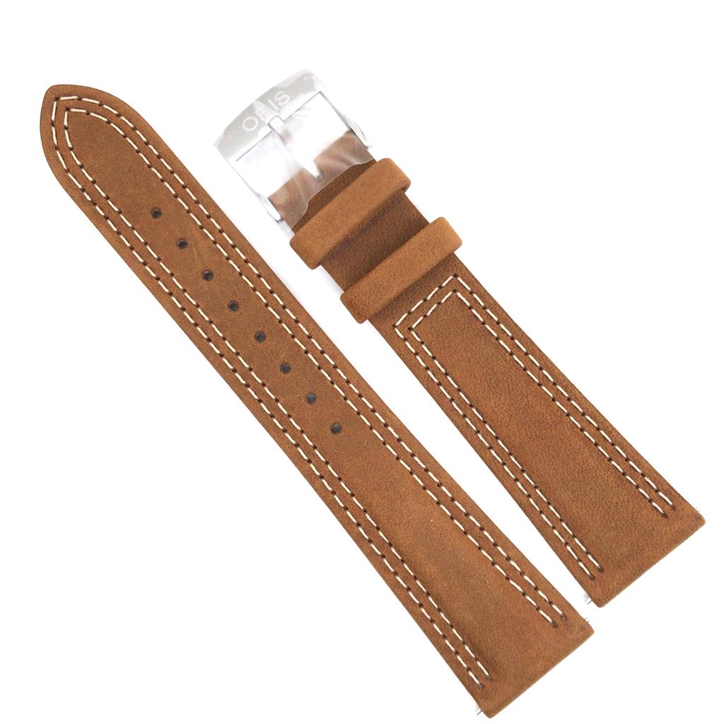 Oris Brown Leather Strap with Stainless Steel Buckle