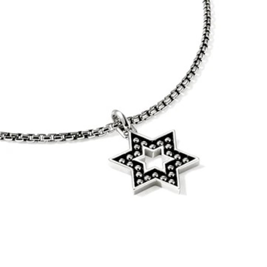 Nailhead Star of David Pendant, Sterling Silver NM30180X22