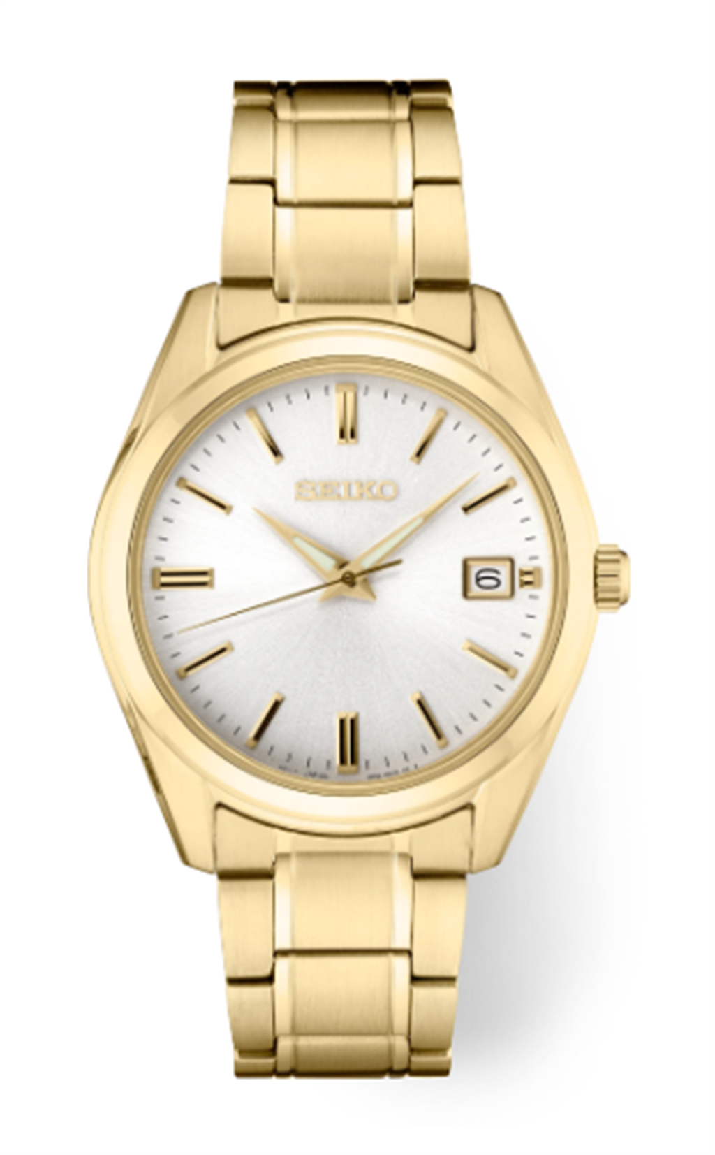 Essentials Gold-Tone Stainless Steel White Dial Quartz Watch