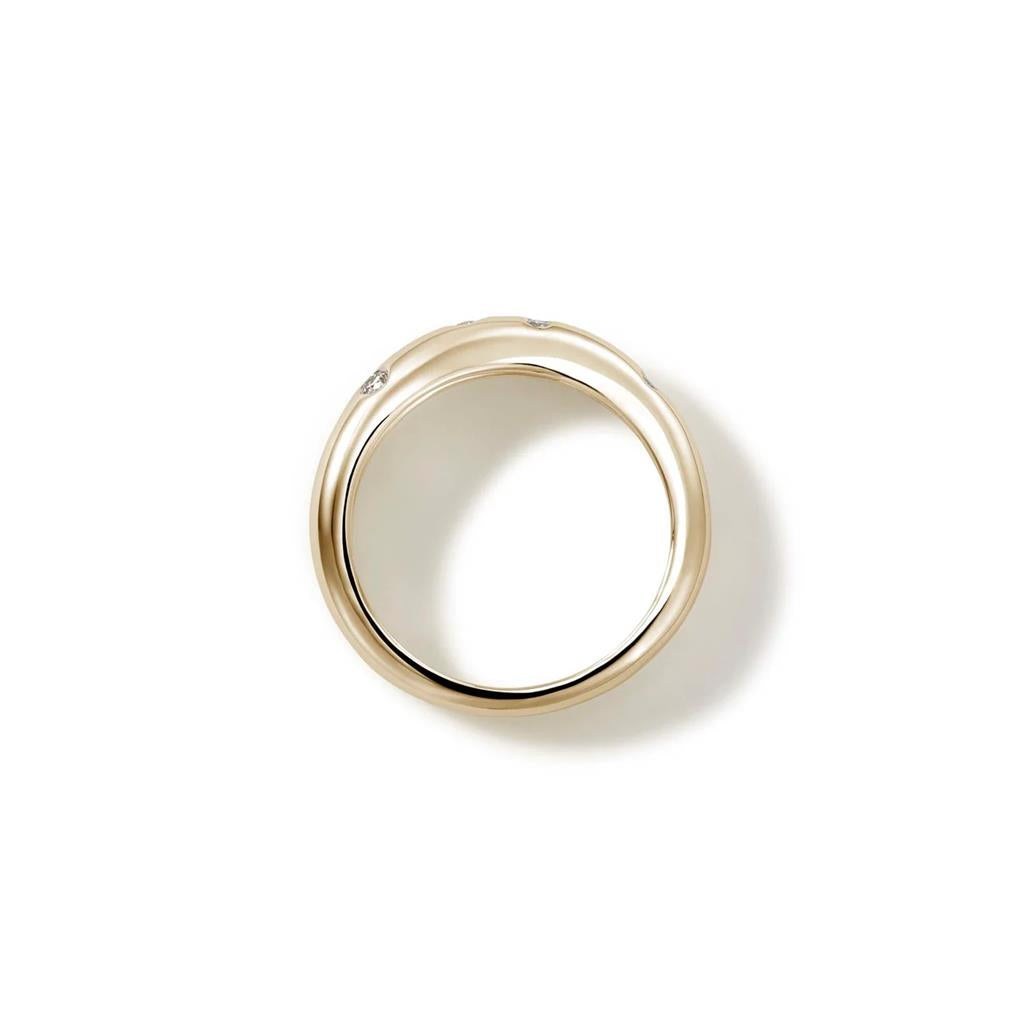 Slim Surf Ring – 14kt Yellow Gold with 0.11ct Scattered Diamonds RGGX9011182DIX7