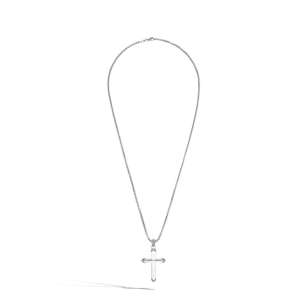Sterling Silver Classic Chain Cross Pendant Necklace