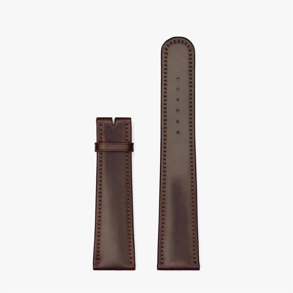 Horween Genuine Shell Cordovan remborde, cushioned dark brown, 17 mm - M