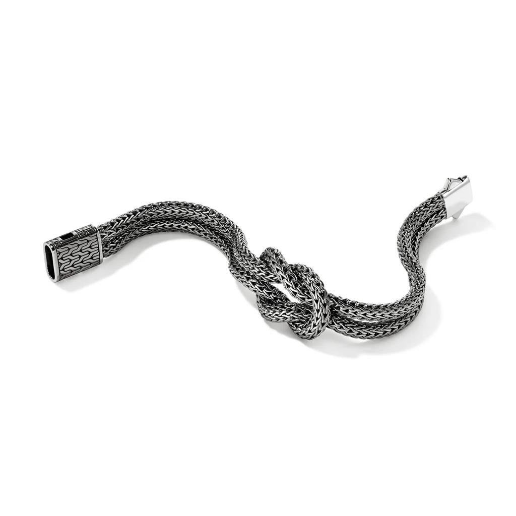 Sterling Silver Black Rhodium Love Knot Bracelet BU900980BRDXUL