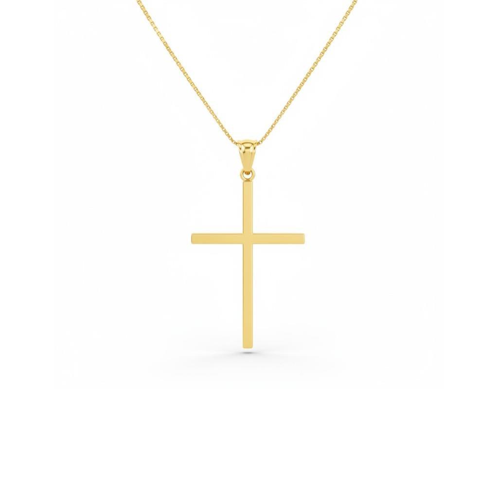 14K Yellow Gold Cross Pendant