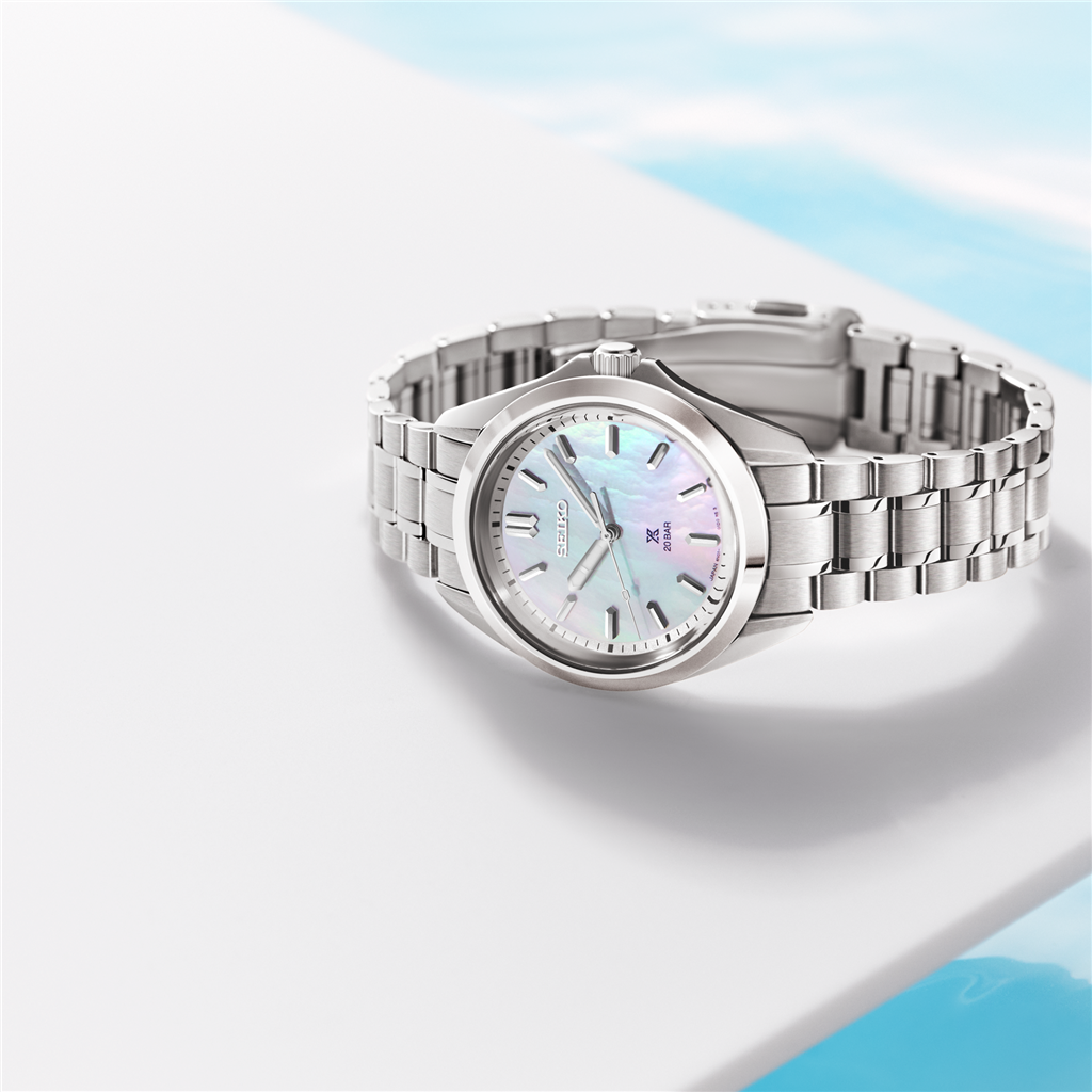 Seiko Prospex Stainless Steel Mother-of-Pearl Index Dial Watch – Ref. SUR605