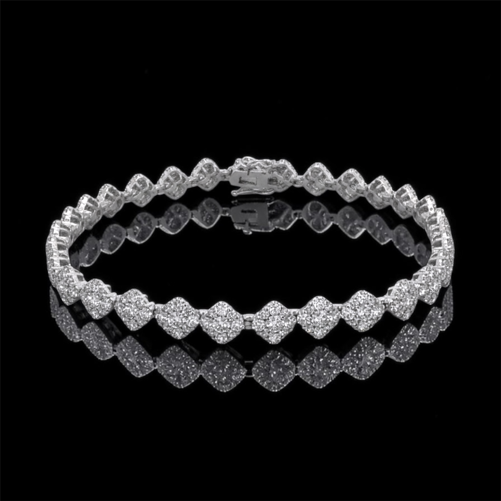 Eternity Diamond Cluster Bracelet