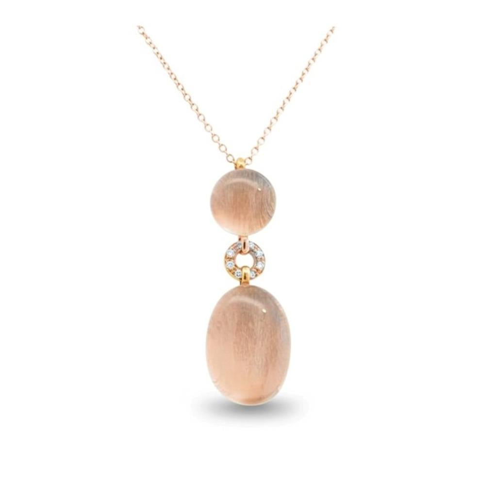 18KT Rose Gold Diamond Fashion Pendant Necklace