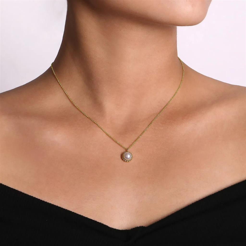 14KT Yellow Gold Freshwater Pearl Pendant