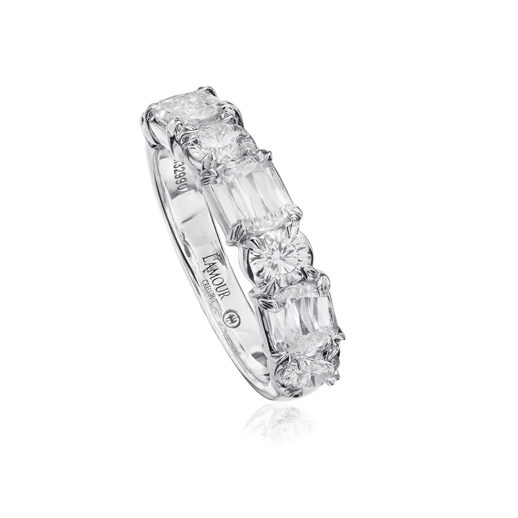 14kt White Gold L’Amour Diamond Wedding Band