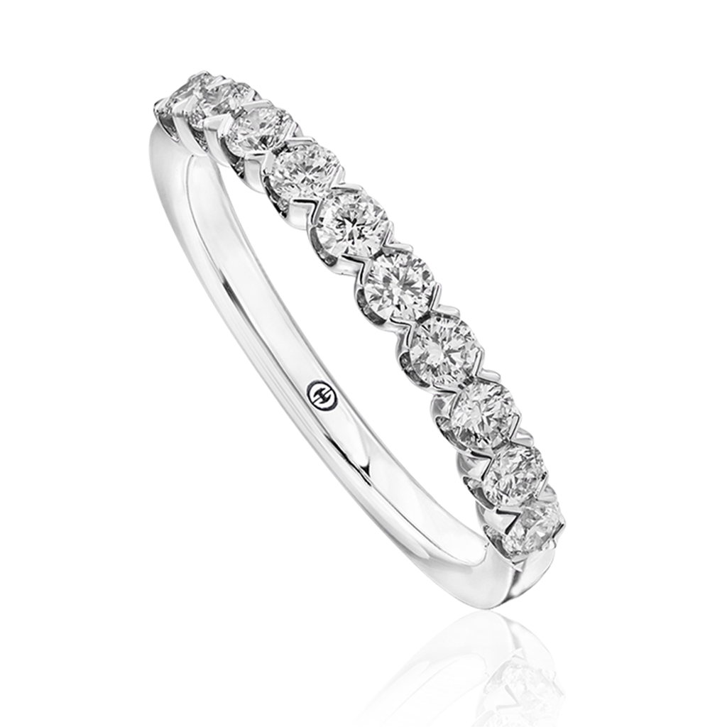 14KT White Gold Diamond Wedding Band