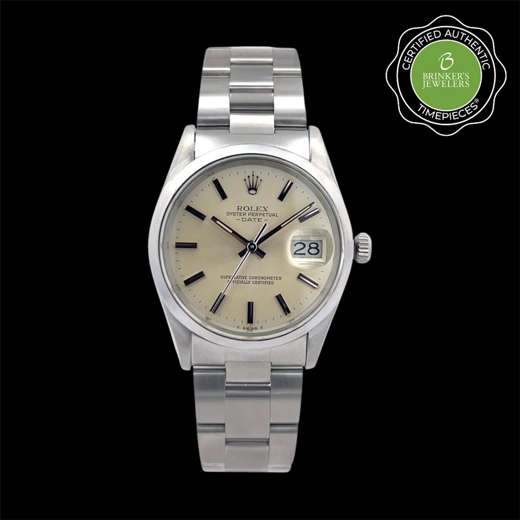 Certified Authentic Rolex Date 34