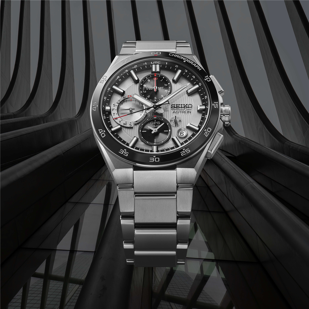 Seiko Astron GPS Solar Dual-Time Chronograph Titanium Watch – Model SSH153
