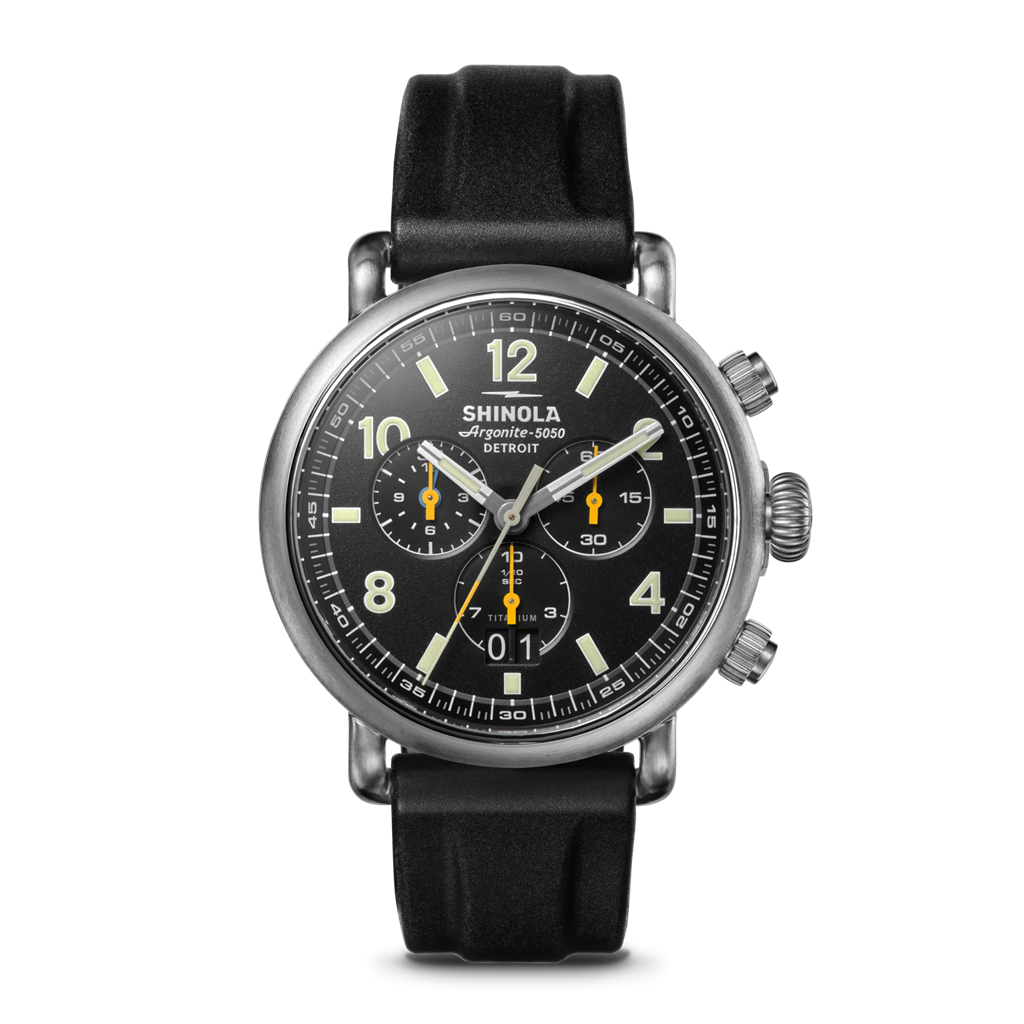 Shinola S0120307782 Runwell West Wind 42mm Titanium Black Dial Bracelet Watch