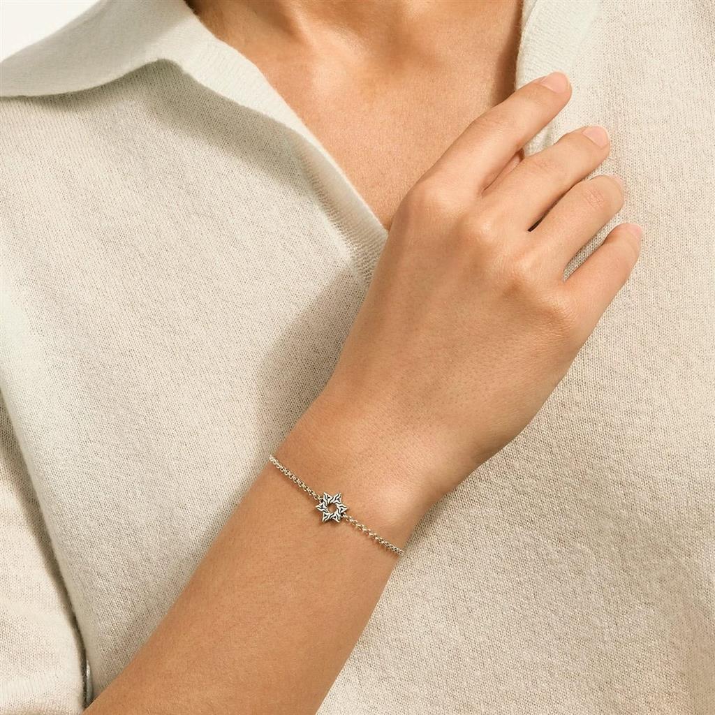 Sterling Silver Star of David Bracelet by John Hardy – Size Medium