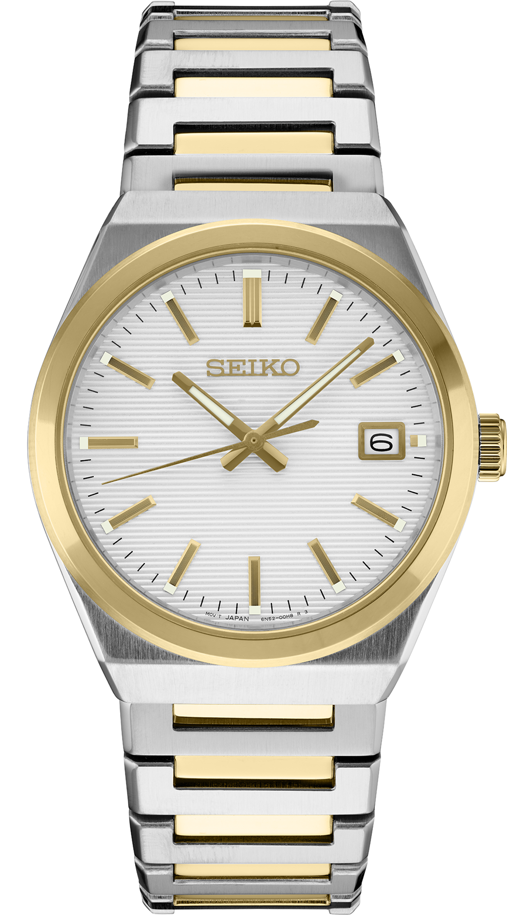 Seiko Stainless Steel White Index Dial Seiko Essentials SUR558
