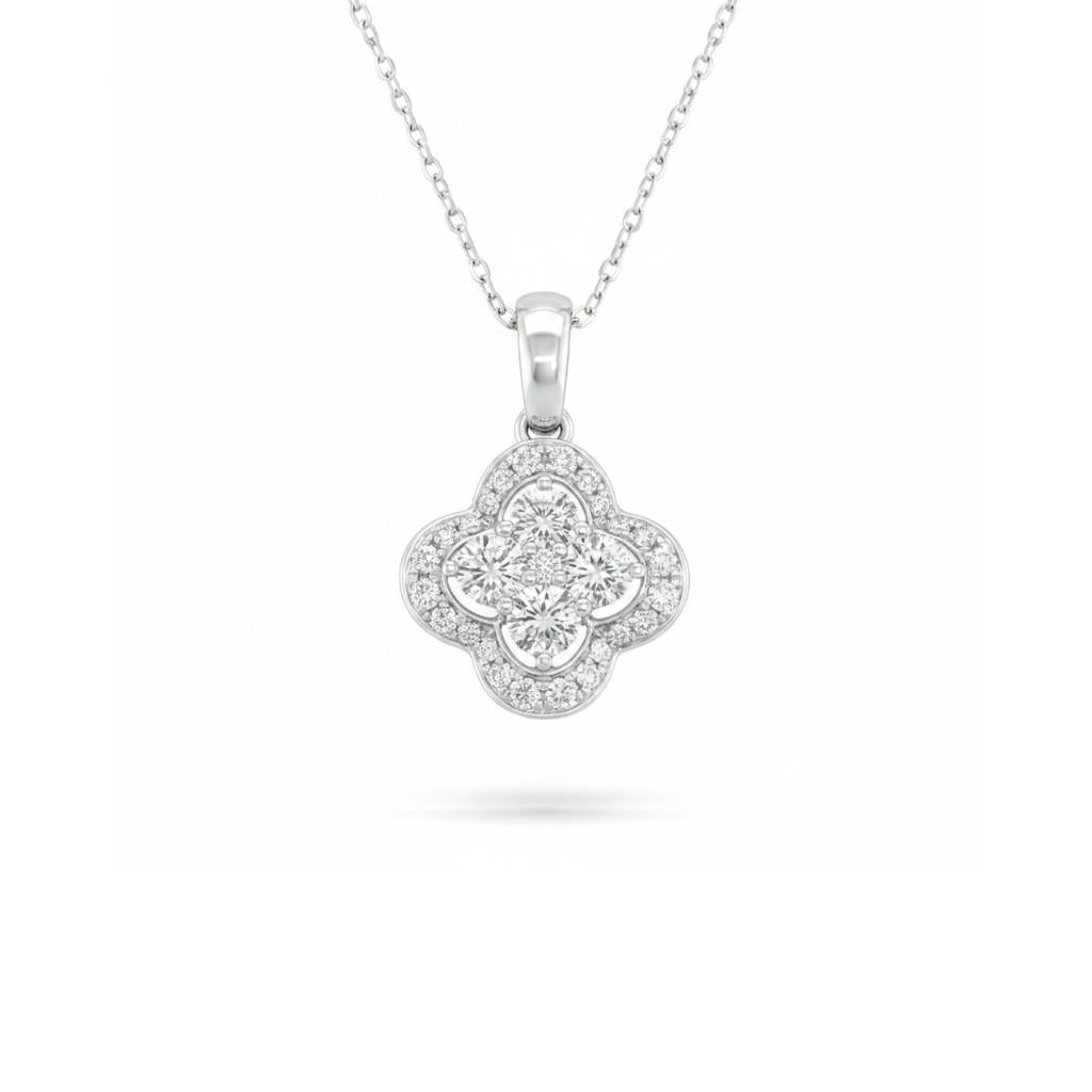 14K White Gold Diamond Fashion Pendant | 0.38ct