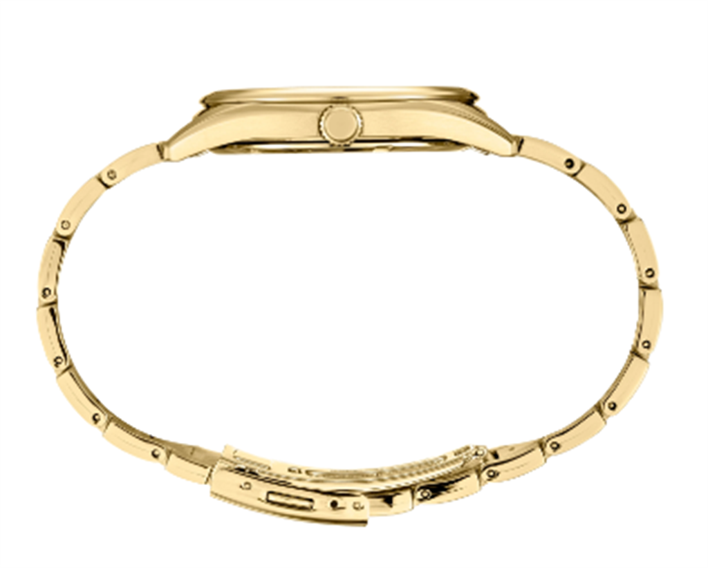 Essentials Gold-Tone Stainless Steel White Dial Quartz Watch - side view