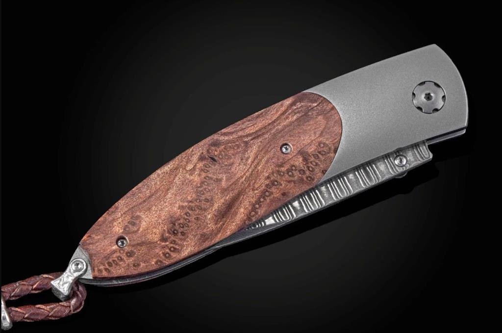 William Henry B05 Wavy Burl Pocket Knife