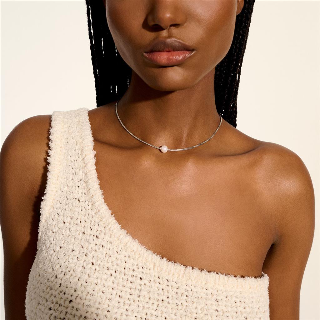 Sterling Silver Pearl Chain Necklace