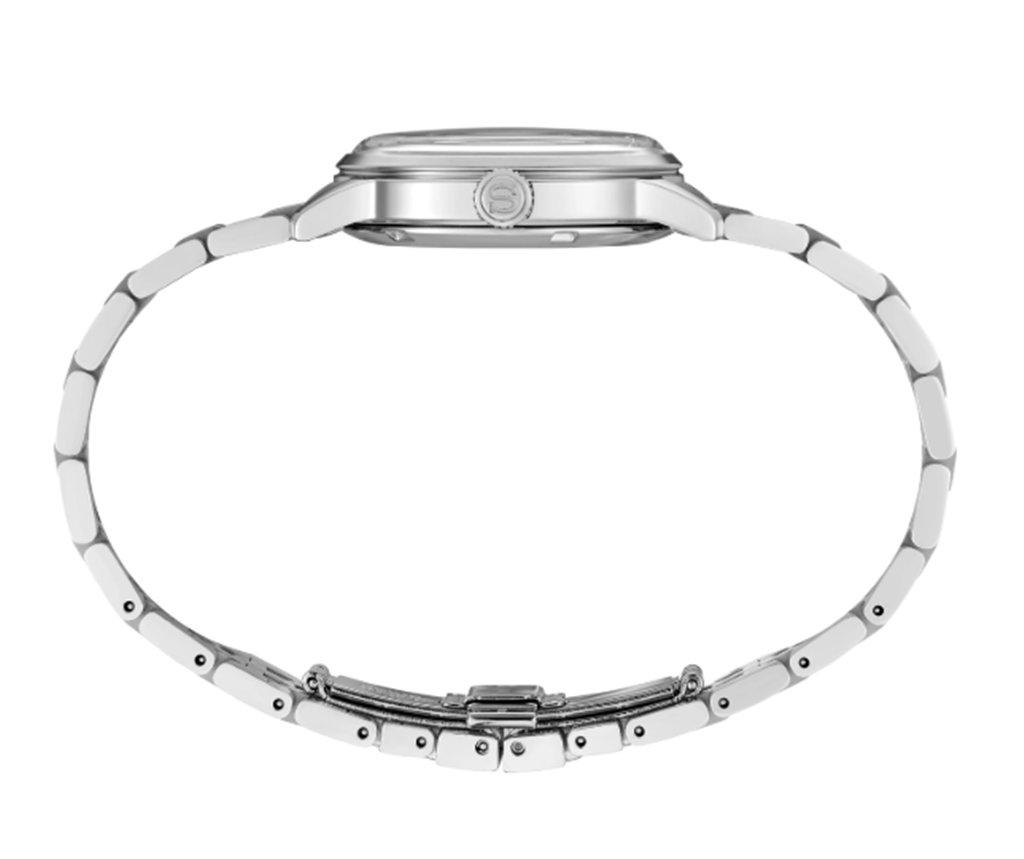 Seiko Presage Stainless Steel Blue Diamond Dial Watch - side view