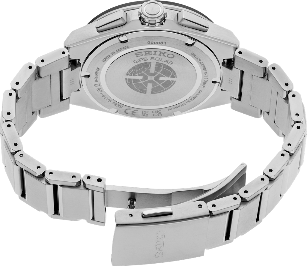 Seiko Astron GPS Solar Dual-Time Chronograph Titanium Watch – Model SSH153