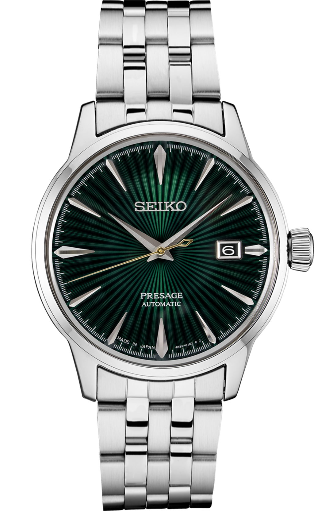 Seiko Presage Cocktail Time Stainless Steel Green Dial Automatic Watch – Model SRPE15