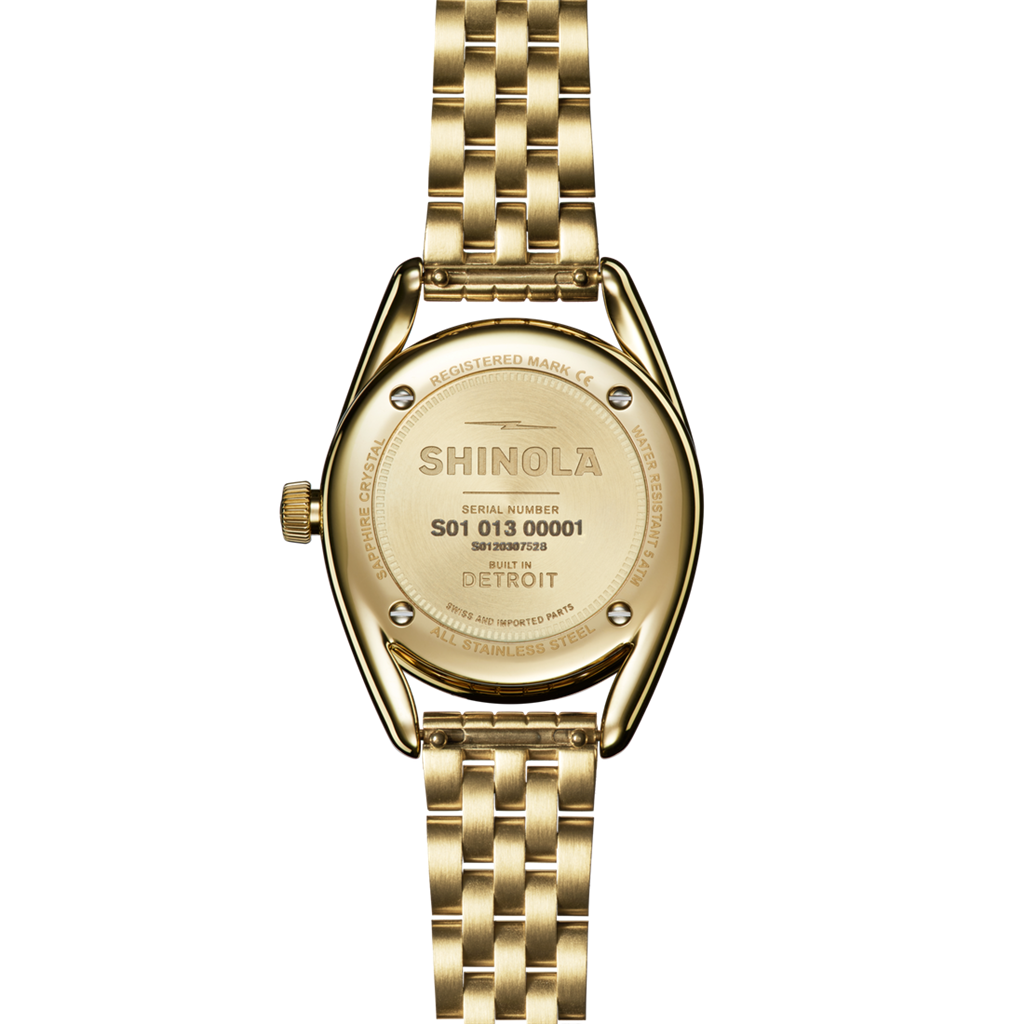 Shinola S0120307528 Derby 30.5mm Yellow Stainless Steel Malachite Dial Bracelet Watch