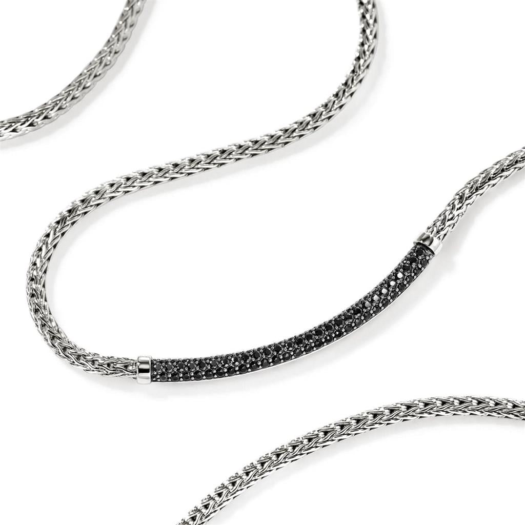 JOHN HARDY 2.5mm Essential Black Sapphire Bar Necklace