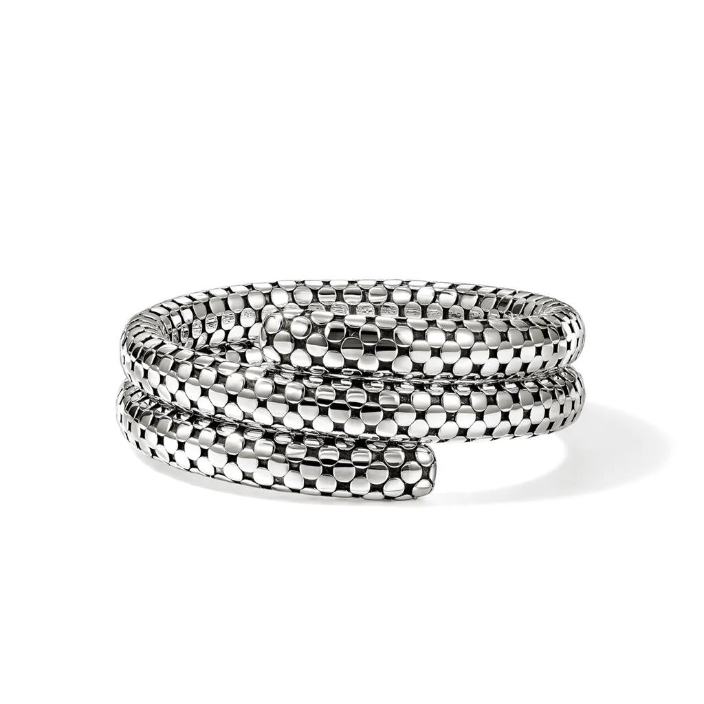 Dot Coil Bracelet, Sterling Silver