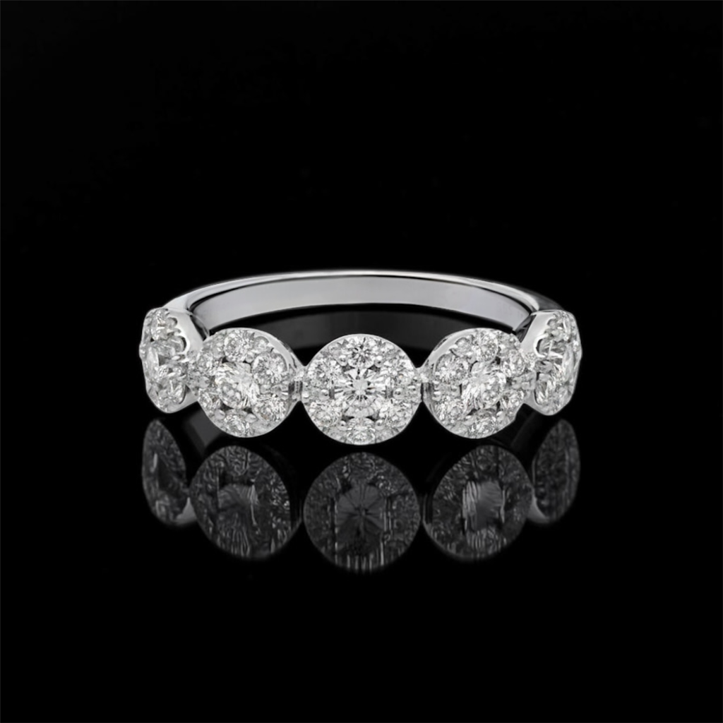 Diamond Cluster Eternity Band
