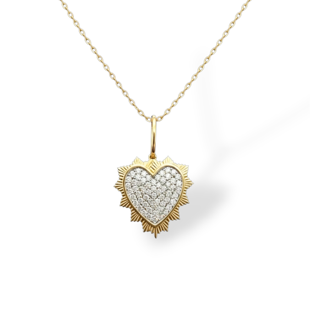 Diamond Pavé Heart Pendant
