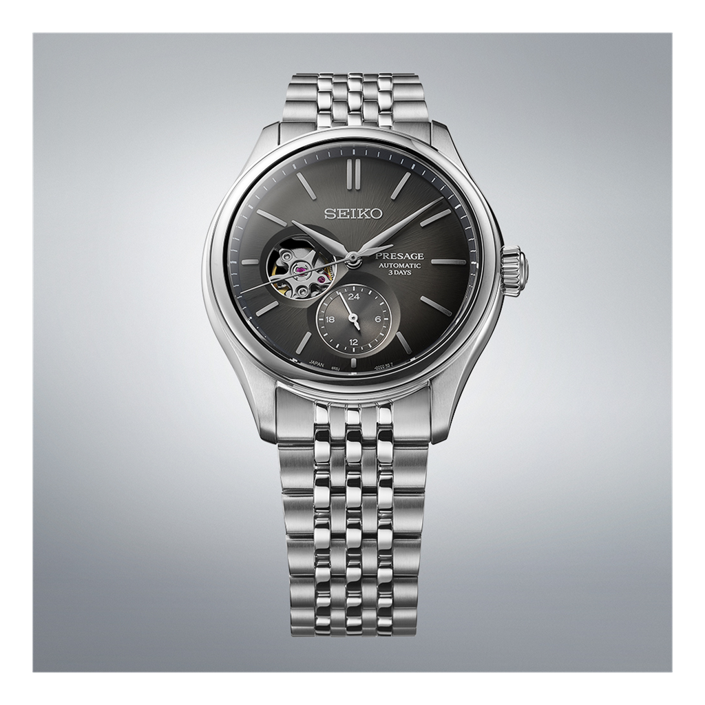 Presage Classic Series Stainless Steel Gray Dial Automatic Watch – Model SPB471