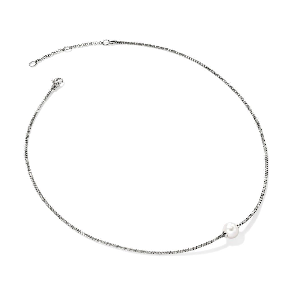 Sterling Silver Pearl Chain Necklace