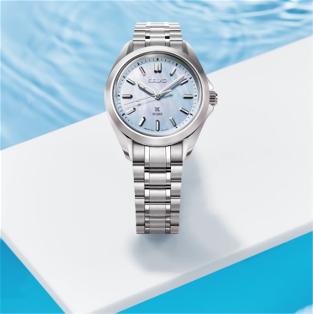 Seiko Prospex Stainless Steel Mother-of-Pearl Index Dial Watch – Ref. SUR605