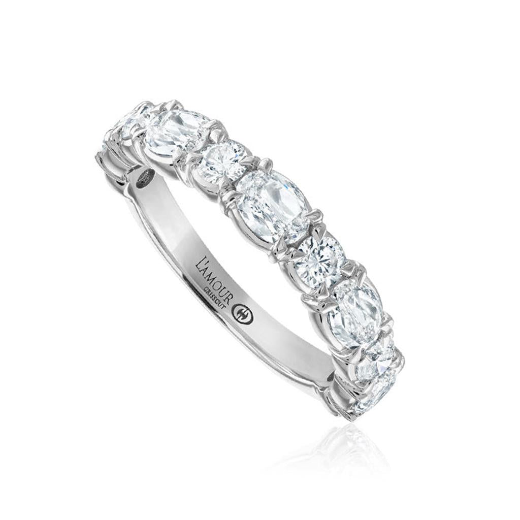 14kt White Gold LāAmour Diamond Wedding Band