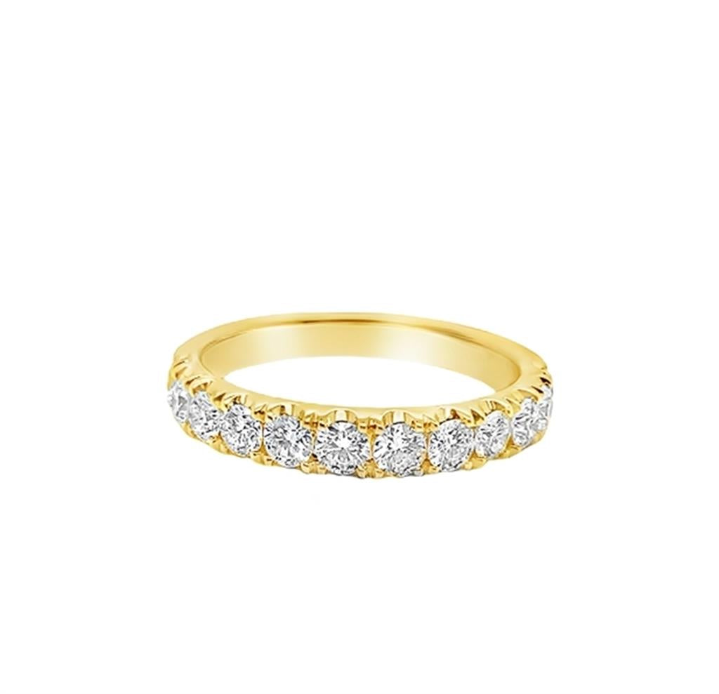 18kt Yellow Gold 12-Stone Diamond Wedding Band – 0.96ct