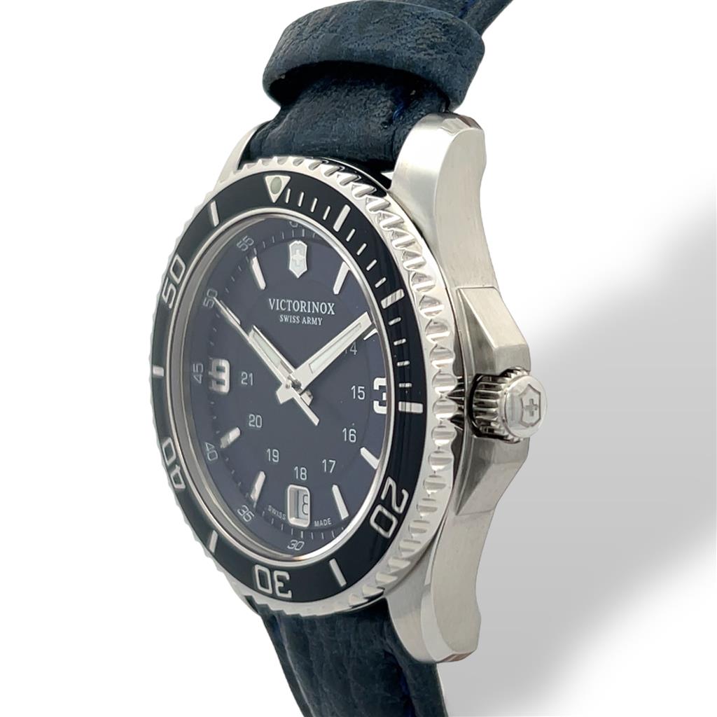 Certified Authentic Victorinox Maverick Small 34mm Blue Dial Watch
