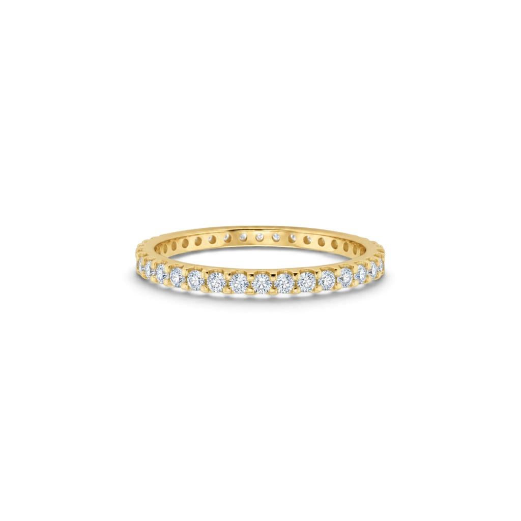 14kt Yellow Gold Diamond Eternity Band – Size 7