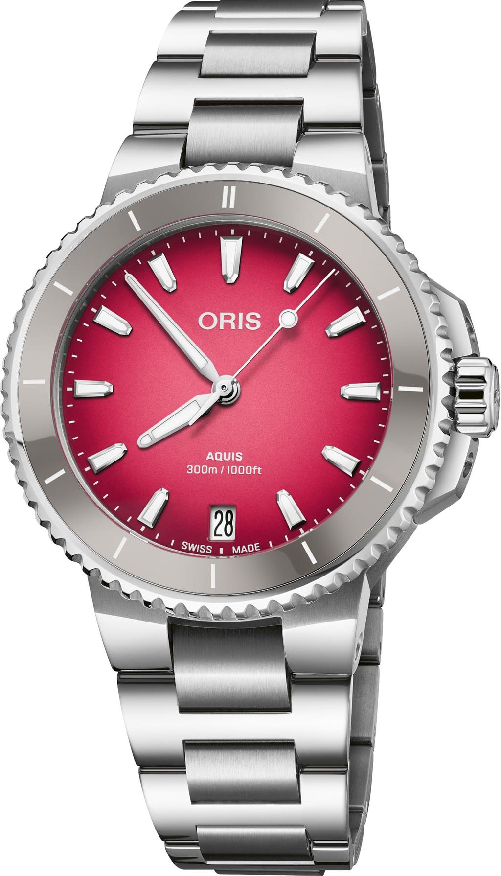 Aquis Date Taste of Summer 36.5mm Pink Dial