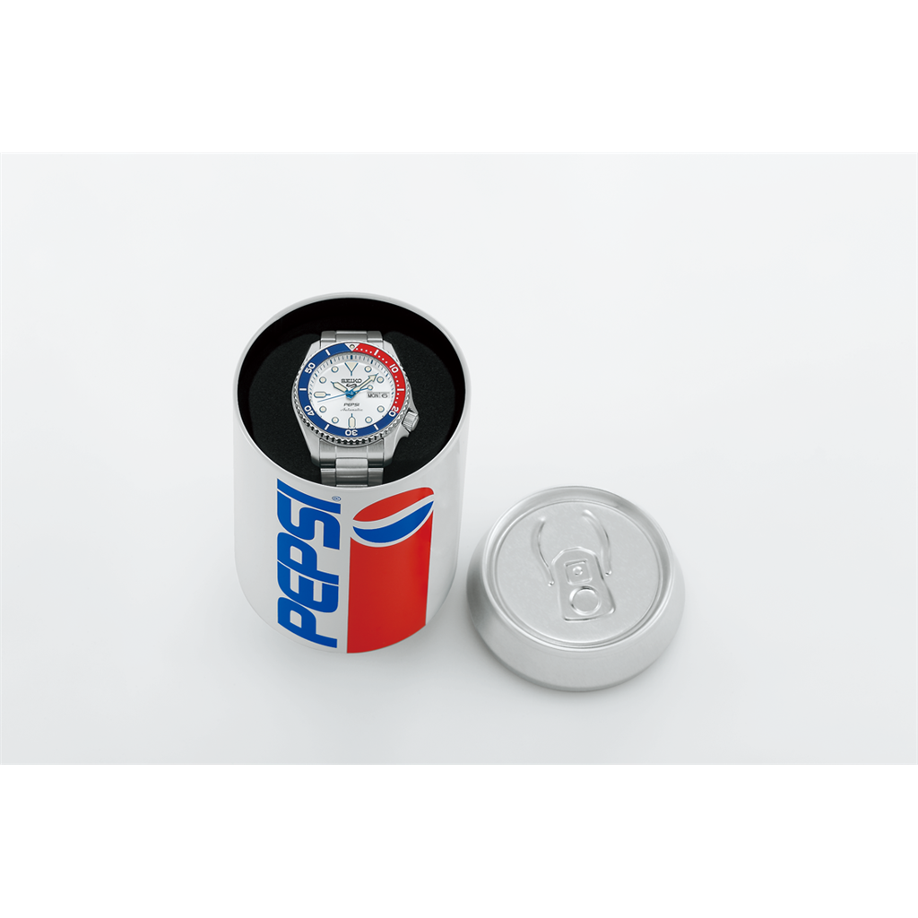 Seiko 5 Sports SRPL99 “Pepsi” Limited Edition Stainless Steel Silver Dial Automatic Watch