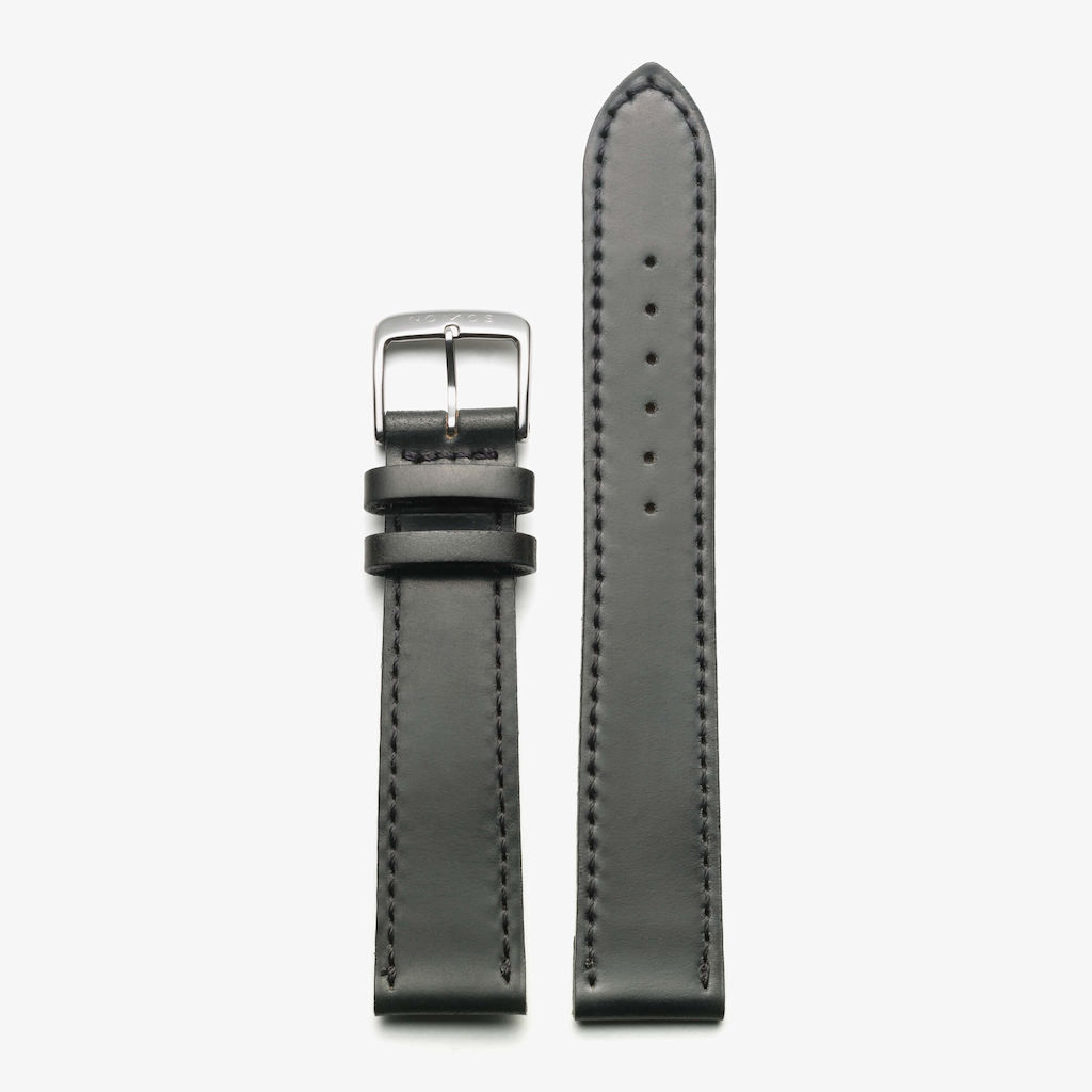 Nomos Watch Strap Horween Genuine Shell Cordovan black, 20 mm – XS