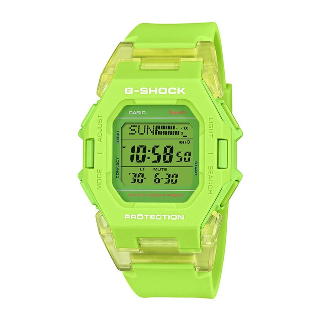 G-Shock Classic Neon Green Resin Digital Watch with Step Tracker and Green Dial