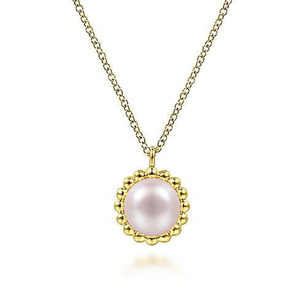 14KT Yellow Gold Freshwater Pearl Pendant