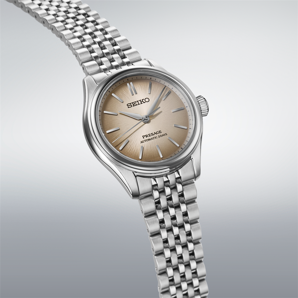 Seiko Presage Luxe Classic Series Stainless Steel Light Brown Index Dial Watch – Ref. SPB523